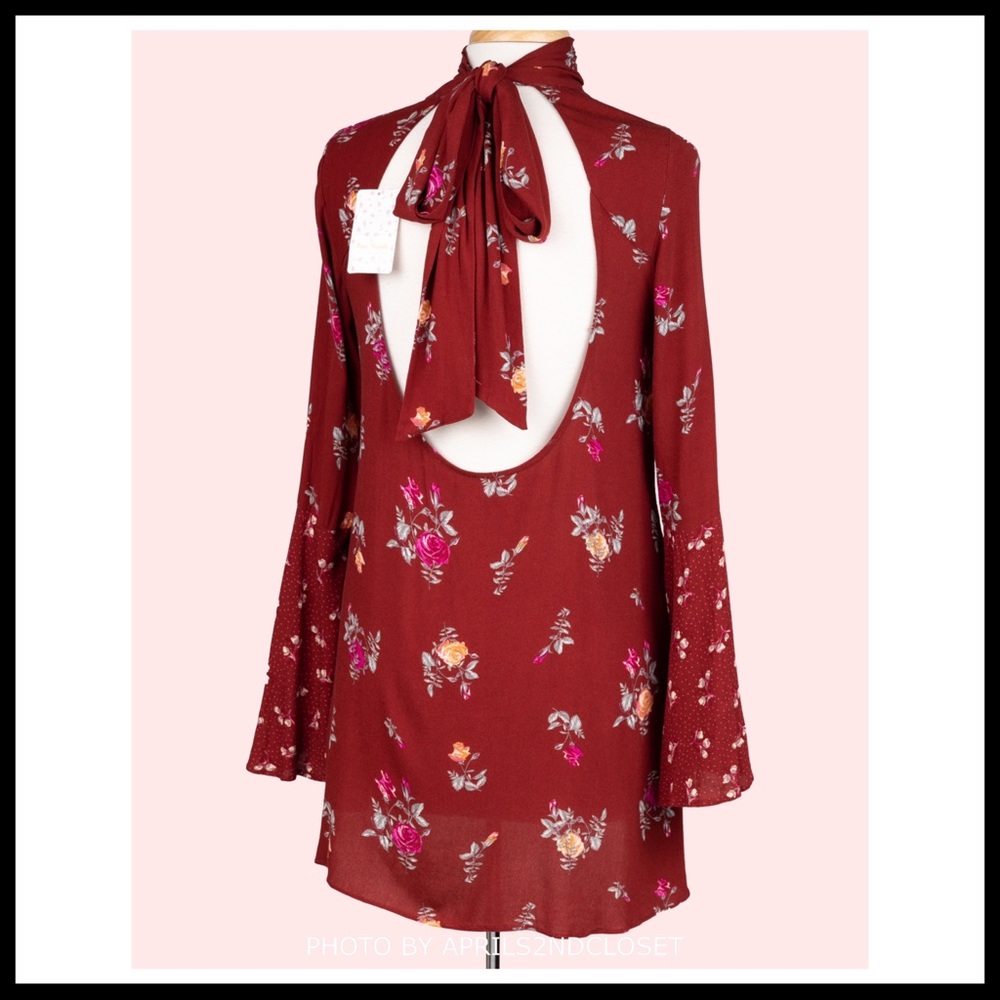 FREE PEOPLE BOHO MINI DRESS BOHEMIAN FESTIVAL BABYDOLL TUNIC A2C - Picture 11 of 16